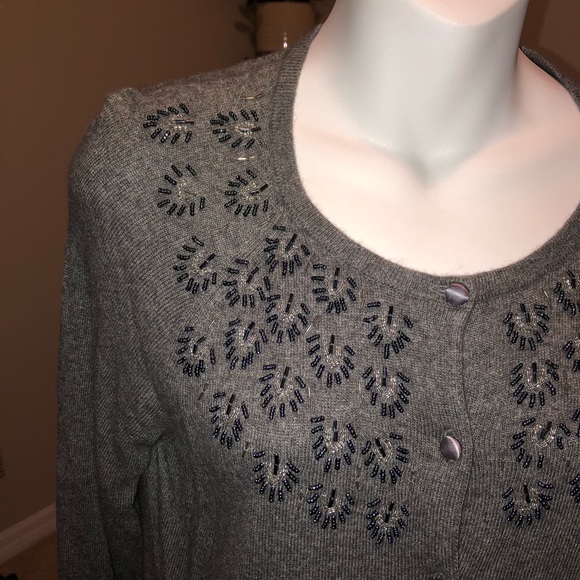 Ann Taylor Loft M Rabbit Hair Blend Cardigan Sweater Top - Picture 6 of 11